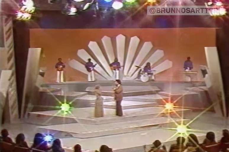 Imagem real da apresentação de Jane e Herondy no programa Globo de Ouro na década de 1970