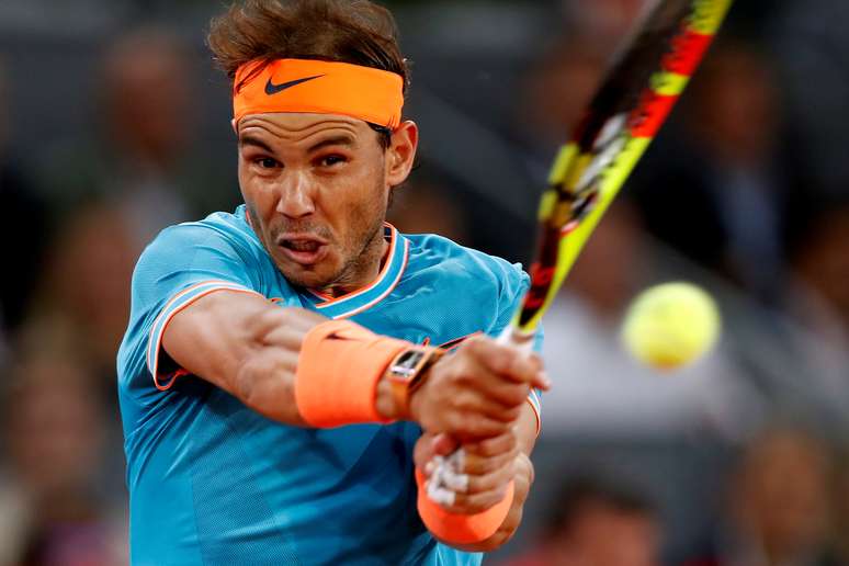 Tenista Rafael Nadal em partida contra grego Stefanos Tsitsipas
11/05/2019
REUTERS/Susana Vera/