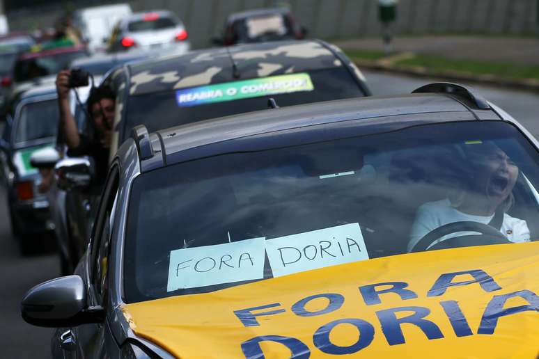 Carreata contra a quarentena em São Paulo
11/04/2020
REUTERS/Rahel Patrasso