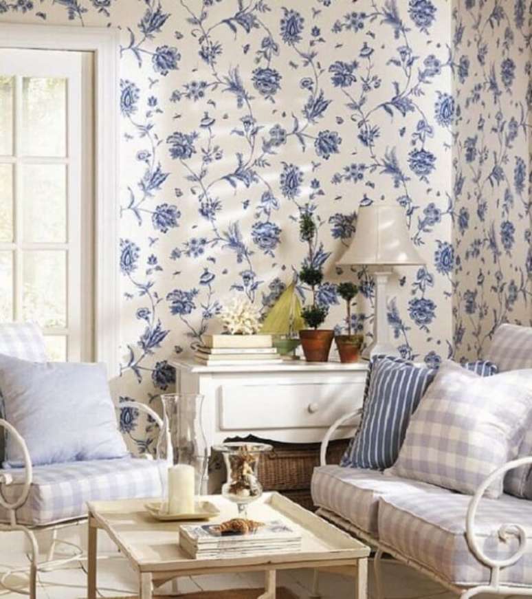 60. A maneira de como colocar papel de parede f&aacute;cil estampado deve ter cuidado redobrado &ndash; Foto: Via Pinterest