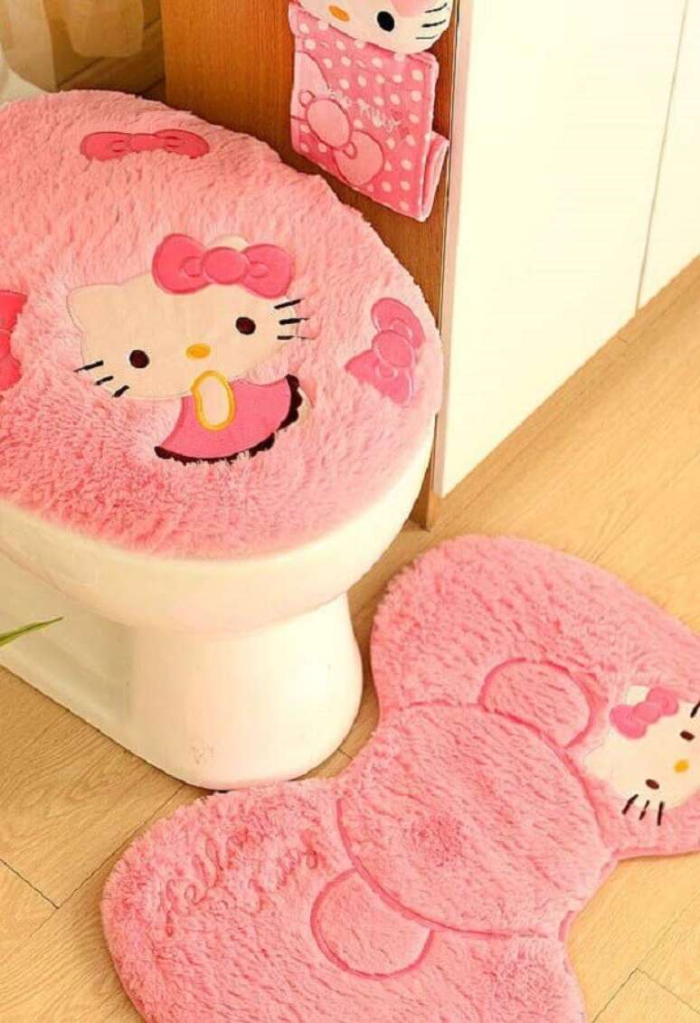 56. Modelo divertido de jogo de tapete para banheiro infantil &ndash; Foto: Pinterest