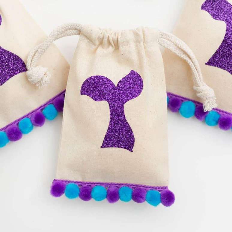 63. Saquinho surpresa de festa sereia &ndash; Via: Pinterest