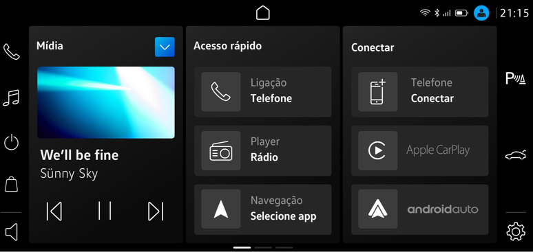 Tela do sistema VW Play.