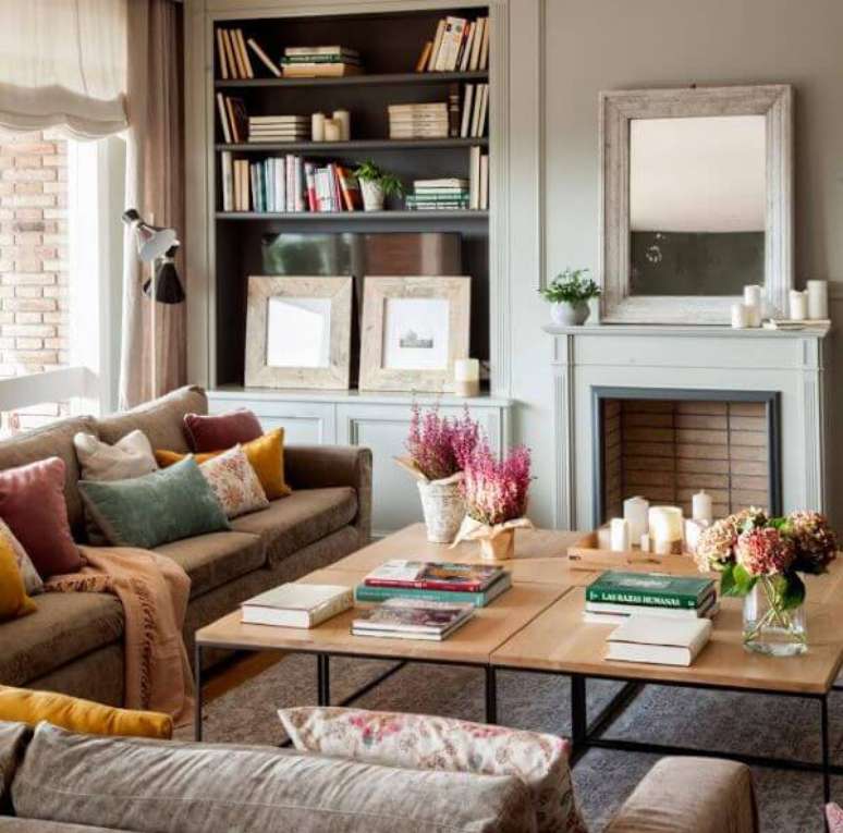 65. Centro de mesa na sala de estar &ndash; Via: Pinterest