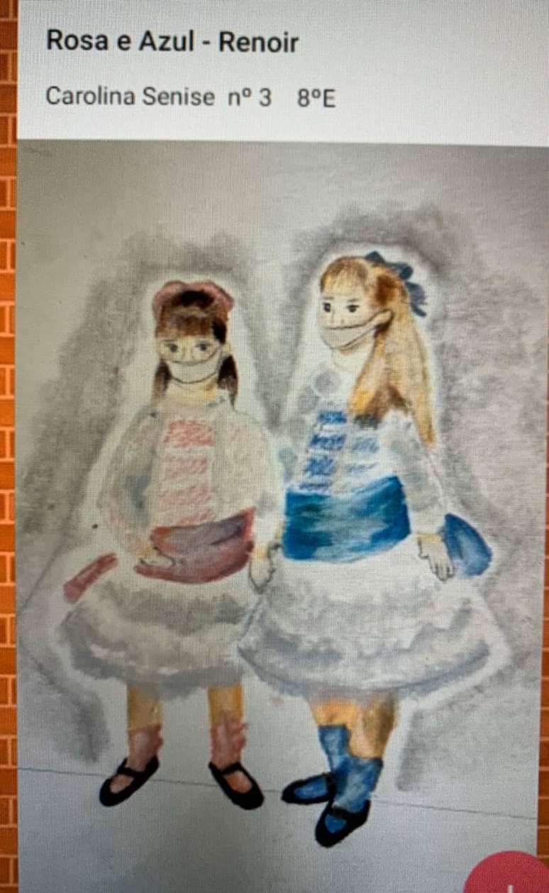 'Rosa e Azul', de Renoir, revisitado por alunos da Rede Marista de Colégios