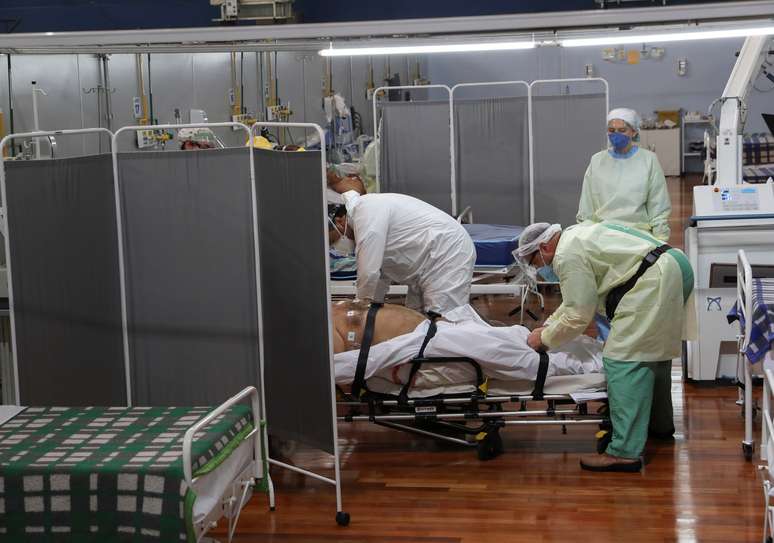 Hospital de campanha em Santo André, São Paulo
 6/5/2020 REUTERS/Amanda Perobelli