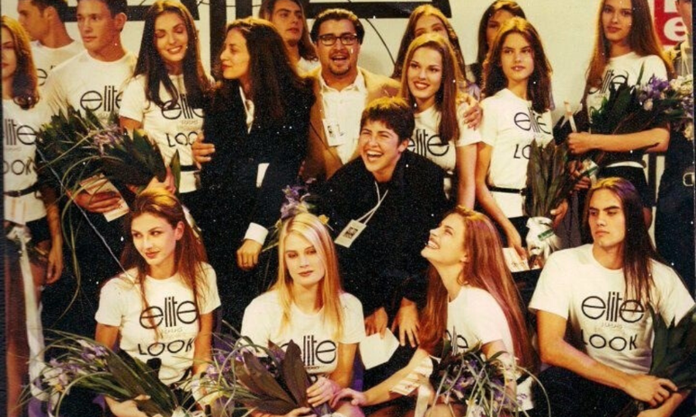 Gisele Bündchen e Liliana Gomes no concurso “The Look Of The Year”, em 1994(Foto: Arquivo pessoal/Liliana Gomes)