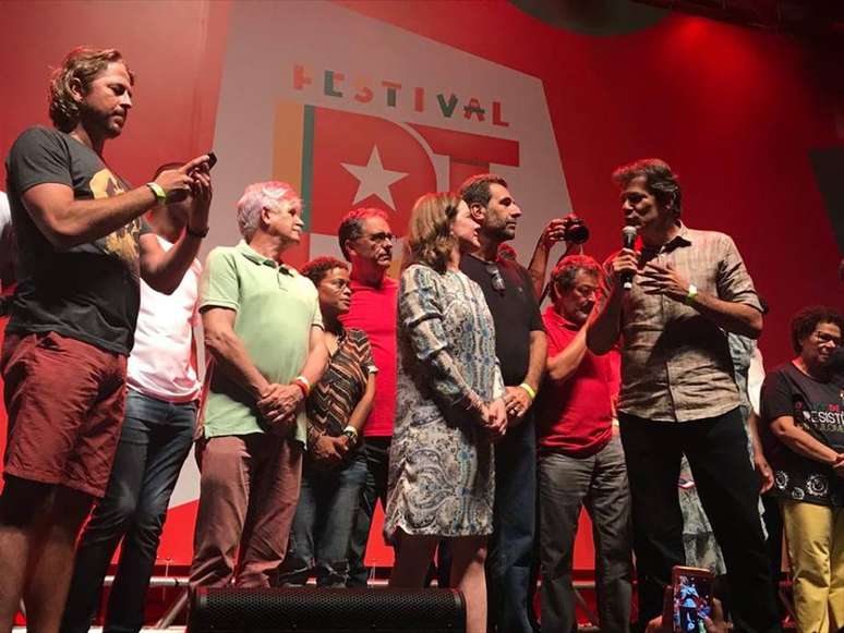 Dirigentes do PT participam de evento em comemoração aos 40 anos da legenda, no Circo Voador, no Rio de Janeiro