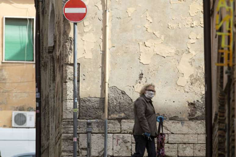 Centro histórico de Monterotondo, nos arredores de Roma, após leve terremoto