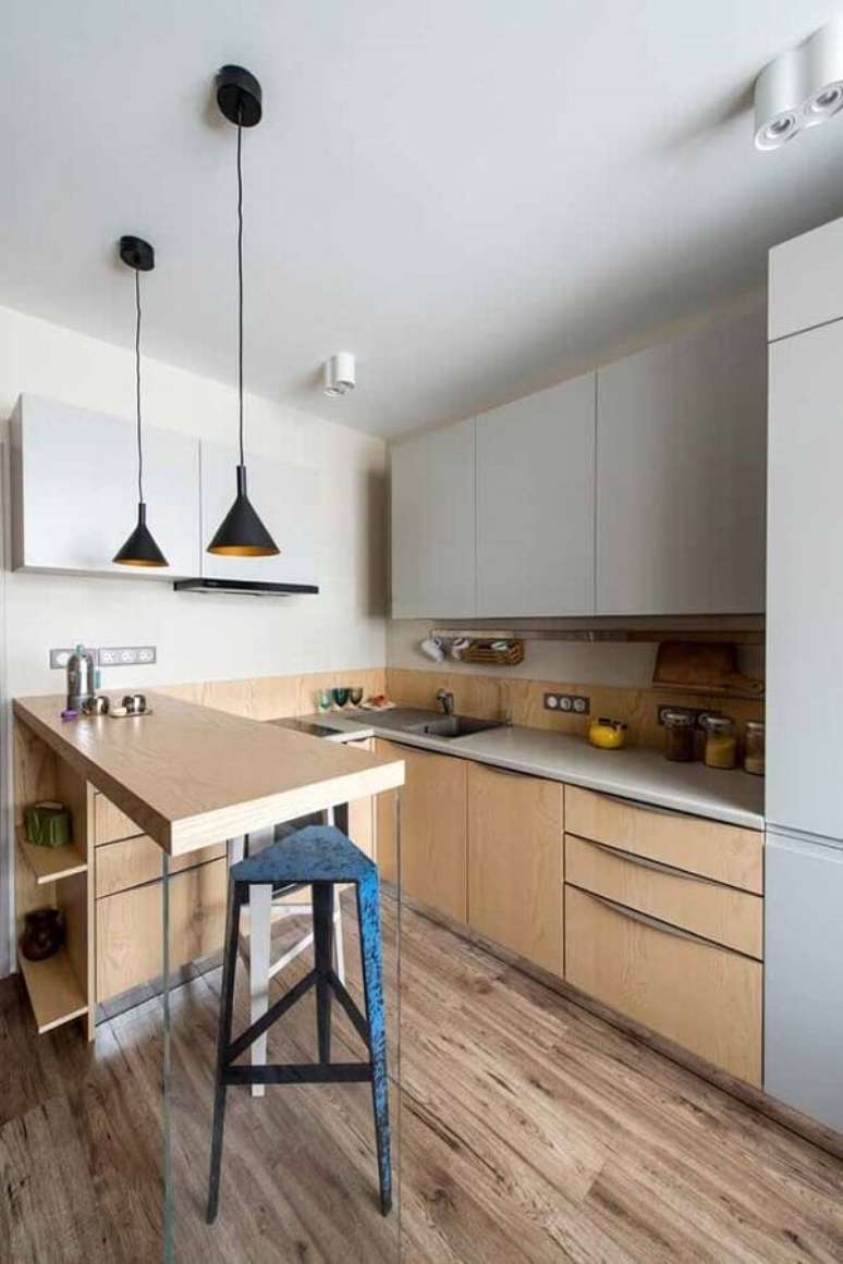 37. Cozinha completa com decora&ccedil;&atilde;o simples &ndash; Foto: Ideias Decor