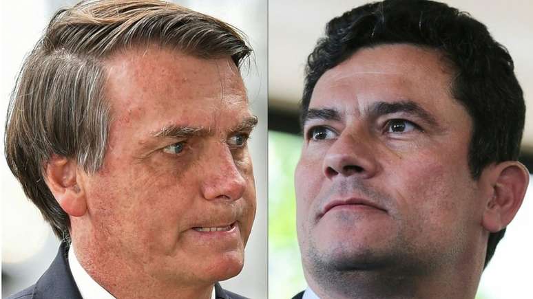 Após demissão de Moro (dir.), Bolsonaro chegou a chamar seu ex-ministro de 'Judas'