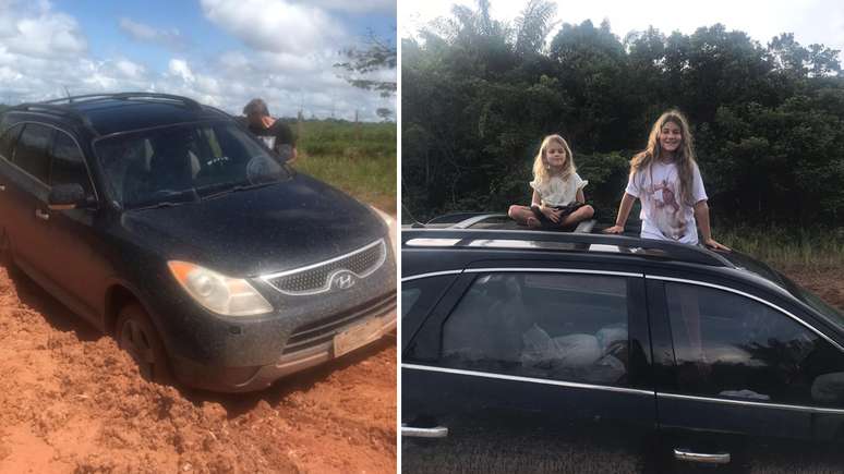 Na Transamazônica, família enfrentou lama e atoleiros