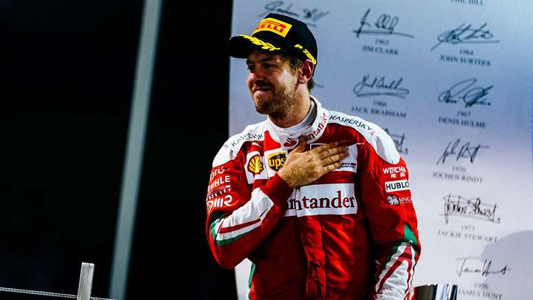 Em cinco temporadas, Vettel conquistou 14 vitórias com a Ferrari (Foto: Reprodução/ Ferrari)