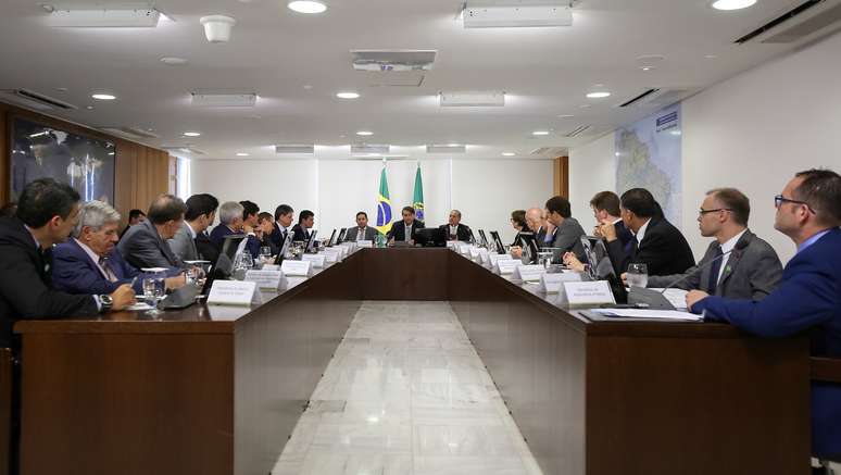 Presidente da República, Jair Bolsonaro durante 6ª Reunião do Conselho de Governo em fevereiro deste ano