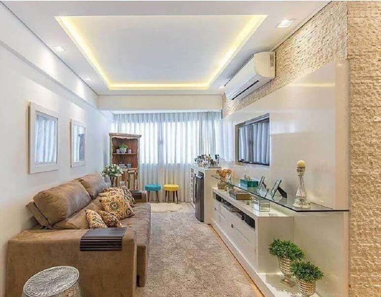 3. A cor de creme com branco &eacute; uma combina&ccedil;&atilde;o que nunca d&aacute; errado &ndash; Foto: Casinha Arrumada