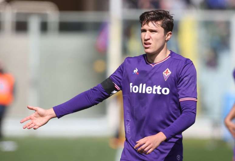 Desde que subiu aos profissionais, Chiesa disputou 139 partidas e marcou 31 gols com a camisa da Fiorentina (Foto: Reprodução/Twitter)