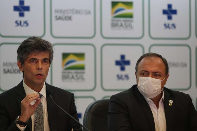 Ex-ministro da Saúde Nelson Teich fez pronunciamento no Ministério da Saúde, em Brasília, nesta sexta-feira, 15, dia em que pediu demissão do cargo.