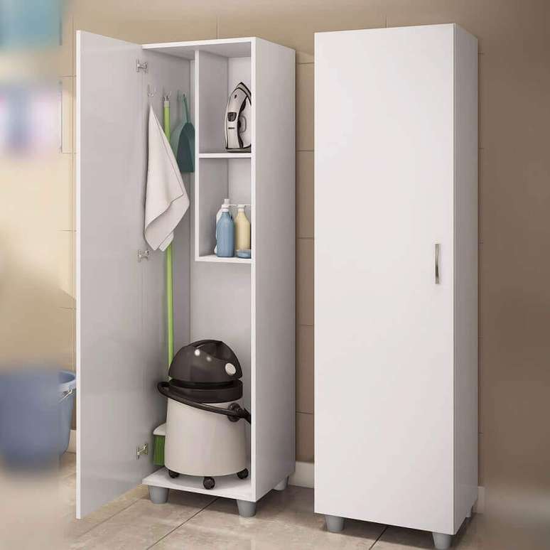 13. Analise todas as suas necessidades antes de escolher o modelo armário multiuso lavanderia – Foto: Pinterest