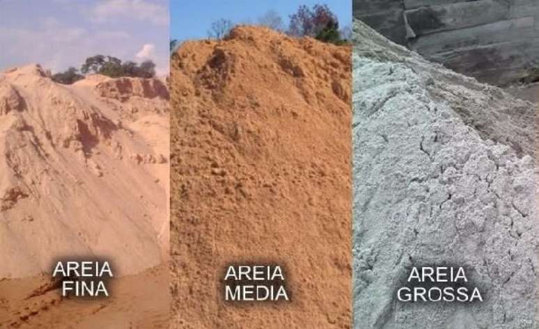 4. A areia como material de constru&ccedil;&atilde;o pode ser classificada em tr&ecirc;s categorias: areia fina, areia m&eacute;dia e areia grossa. Fonte Total Constru&ccedil;&atilde;o