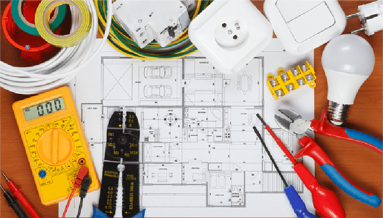 18. Fios, cabos, tomadas, interruptores s&atilde;o alguns exemplos de materiais el&eacute;tricos. Fonte Pinterest