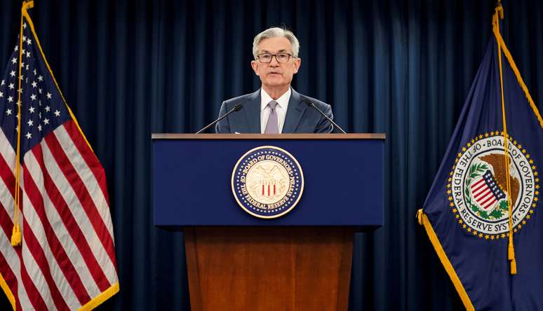 Chairman do Federal Reserve, Jerome Powell
03/03/2020
REUTERS/Kevin Lamarque/