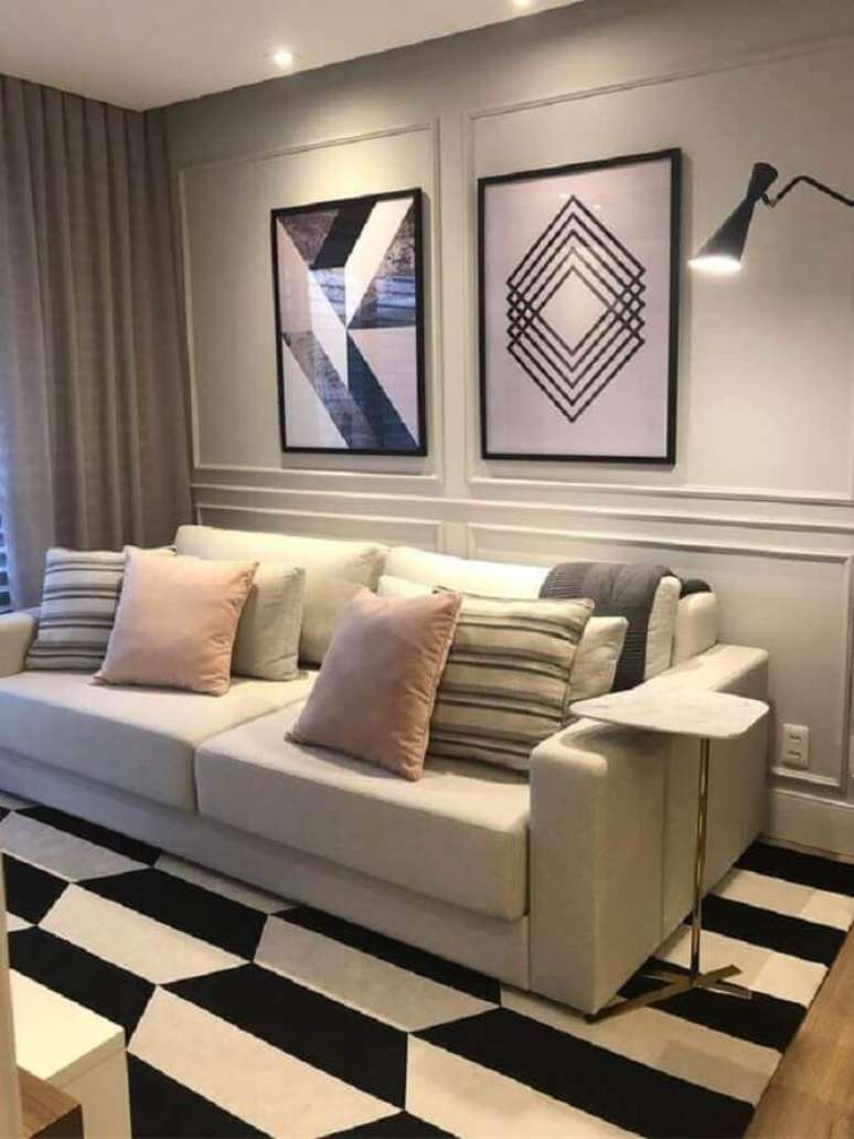 55. Invista em modelos de sofás confortáveis e que se harmonizem ao estilo de decoração do ambiente – Foto: Pinterest
