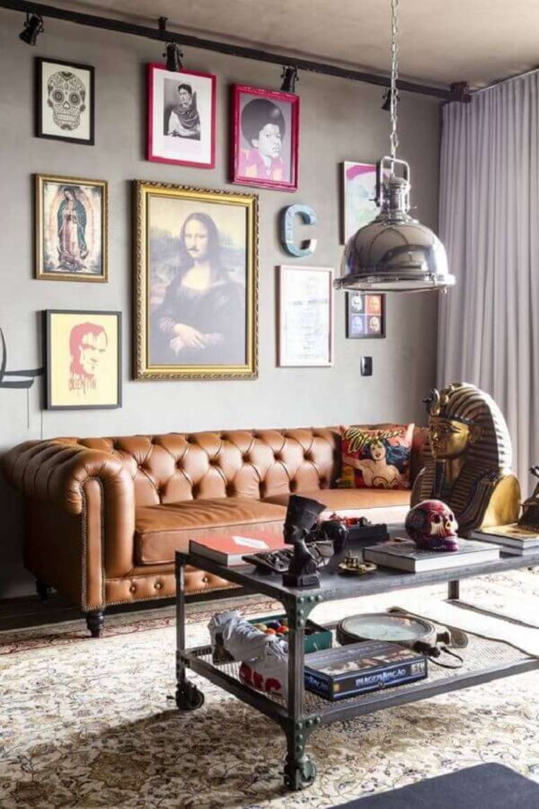 75. Os modelos de sof&aacute;s chesterfield acrescentam um ar super sofisticado na decora&ccedil;&atilde;o &ndash; Foto: Casa Vogue
