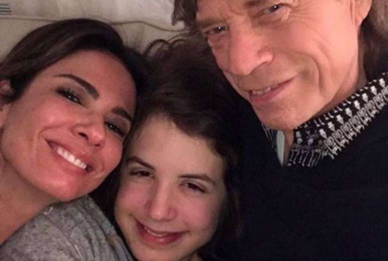 Luciana Gimenez, Lucas Jagger e Mick Jagger