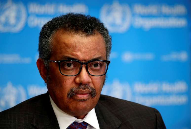 Diretor-geral da OMS, Tedros Adhanom Ghebreyesus, durante entrevista coletiva
28/02/2020 REUTERS/Denis Balibouse