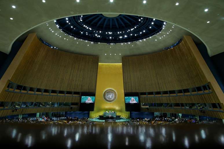 Salão da Assembleia Geral da ONU, em Nova York
27/09/2019
REUTERS/Eduardo Munoz