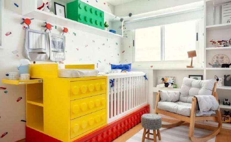 100. Móveis planejados para quarto de bebê. Foto: Estúdio Villa
