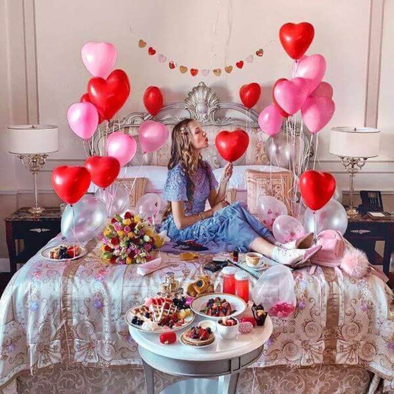 7. Dia dos namorados com decora&ccedil;&atilde;o rom&acirc;ntica &ndash; Via: Pinterest