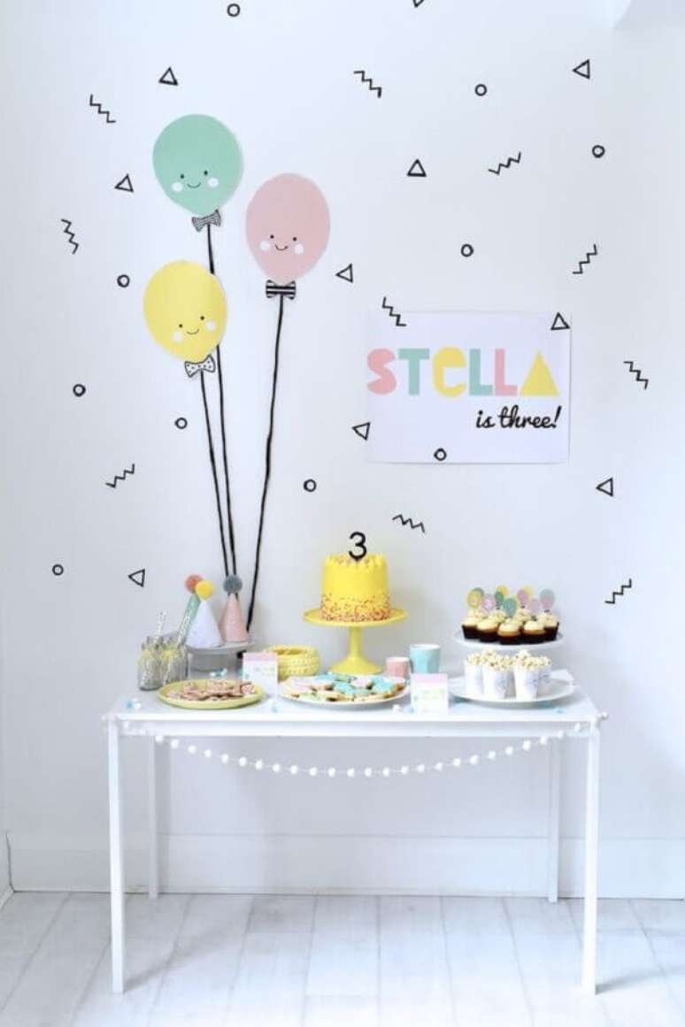 37. É possível fazer uma decoração festa infantil simples bonita aí na sua casa – Foto: Pinterest