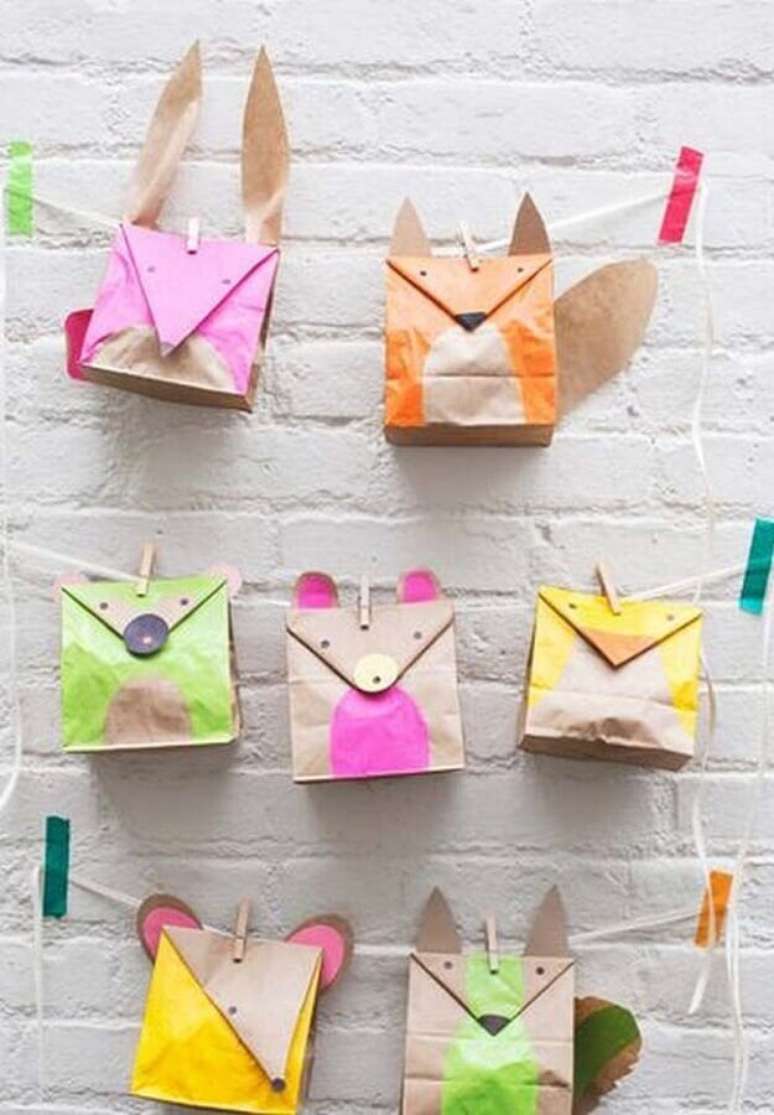 8. Embalagens personalizadas para lembrancinhas de festa infantil simples – Foto: Home Fashion Trend