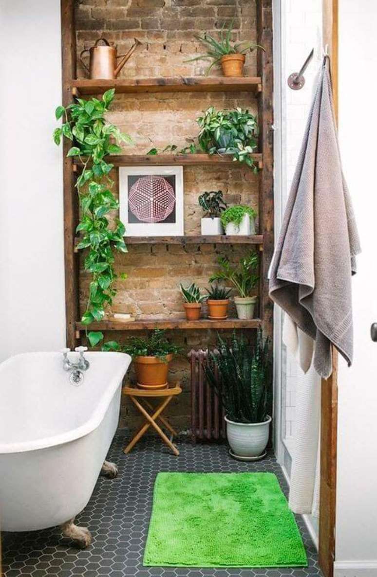 10. Plantas pequenas para banheiro bem decorado – Via: Pinterest