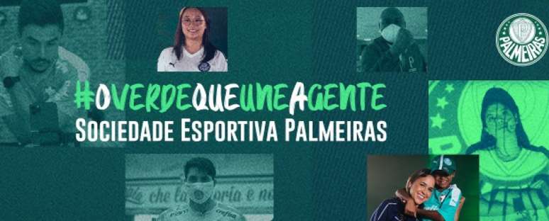 O Palmeiras divulgou campanha de solidariedade em meio à pandemia do coronavírus (Divulgação)