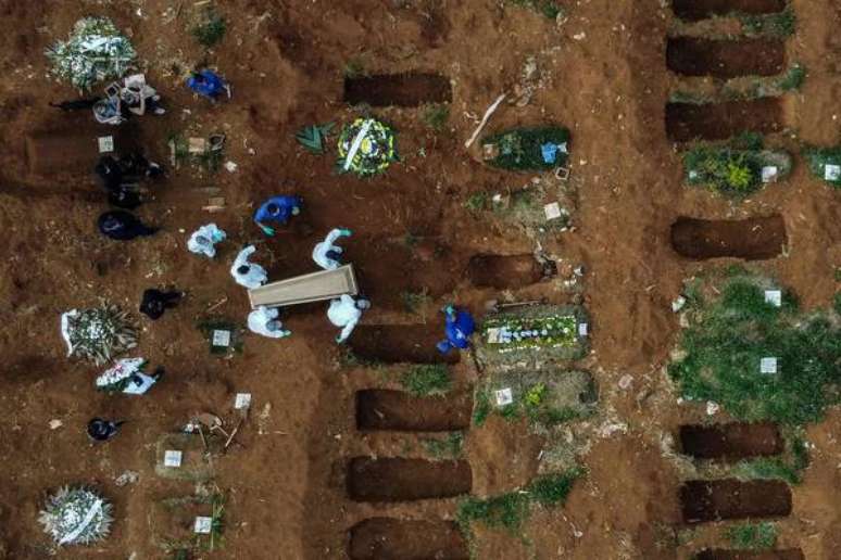 Imagem aérea do cemitério da Vila Formosa em São Paulo