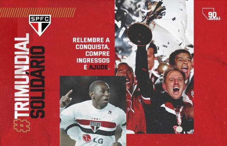 São Paulo vende ingressos solidários e simbólicos para a final do Mundial de 2005 (Foto: Divulgação)