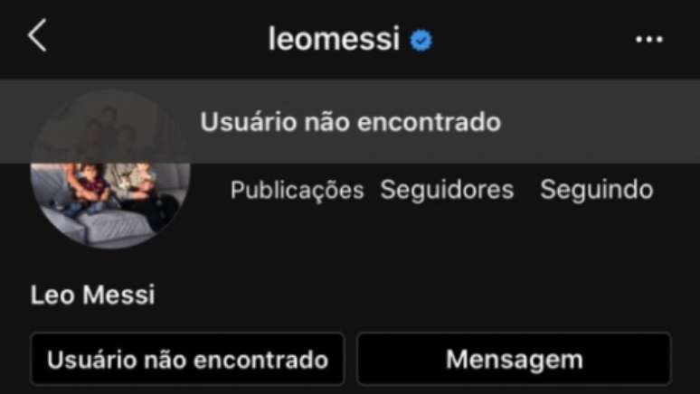 Messi excluiu sua conta no Instagram (Foto: Reprodução)