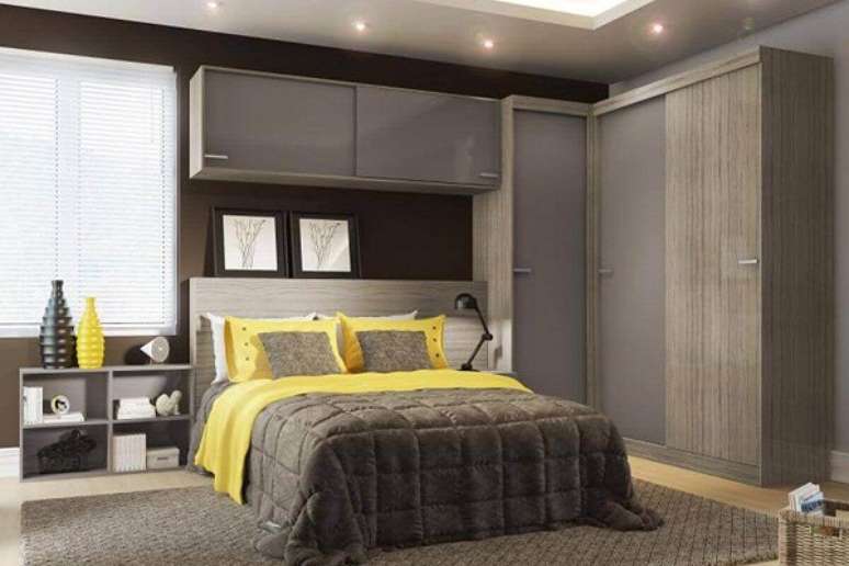 6. Guarda roupa casal modulado para quarto. Fonte: Pinterest