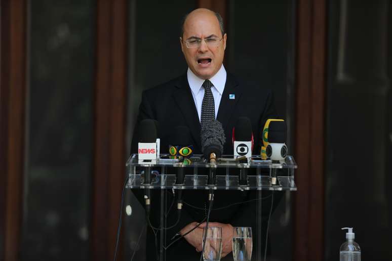  Pronunciamento do governador do Rio de Janeiro, Wilson Witzel, realizado no Palácio Laranjeiras