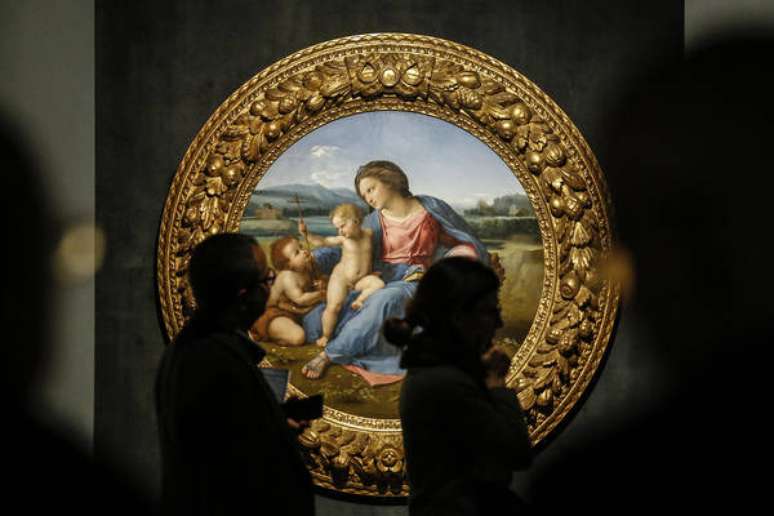 Quadro de Rafael Sanzio em exposição nas Scuderie del Quirinale, em Roma