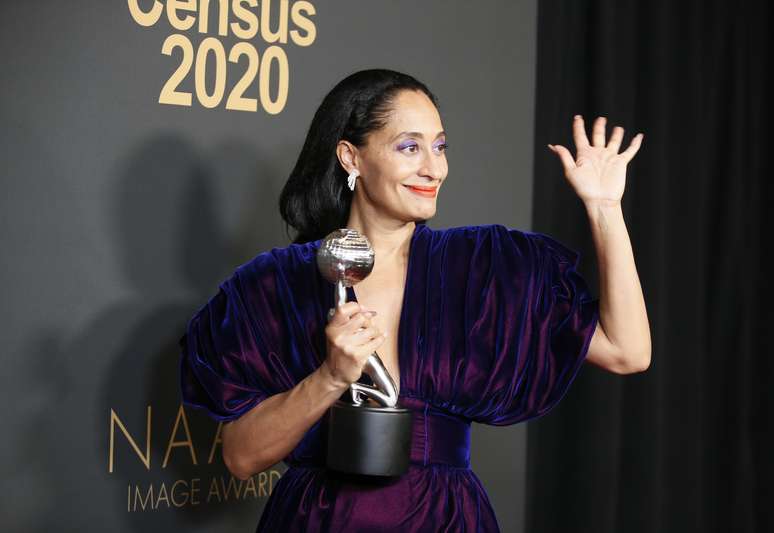 Tracee Ellis Ross posa para foto em tapete vermelho de premia&ccedil;&atilde;o
22/02/2020
REUTERS/Danny Moloshok