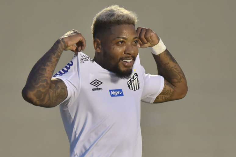 Marinho tem 29 jogos e oito gols marcados com a camisa do Santos (Foto: Ivan Storti/Santos FC)