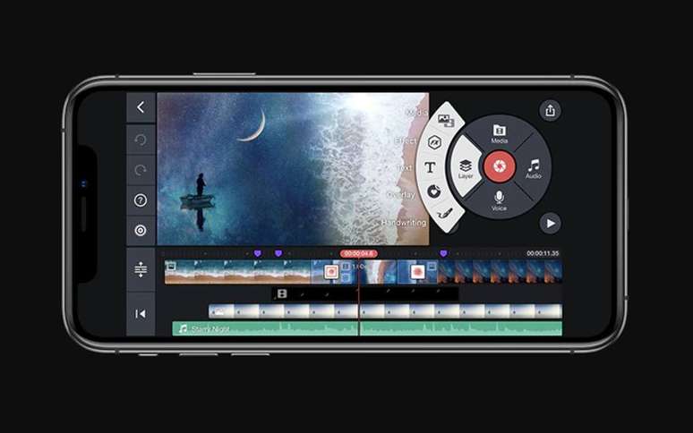 O KineMaster é um dos aplicativos de edição de vídeos mais completos para celular, com recursos de edição e equalização de áudio profissionais.