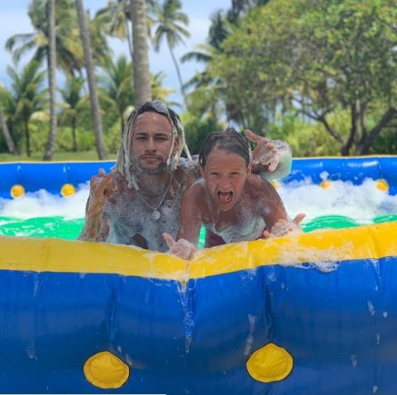 Neymar e Davi Lucca (Foto: Reprodução/Instagram)