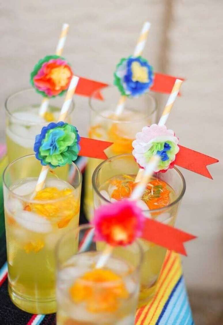 16. Você também pode decorar os canudos das bebidas da festa mexicana – Foto: Pinterest