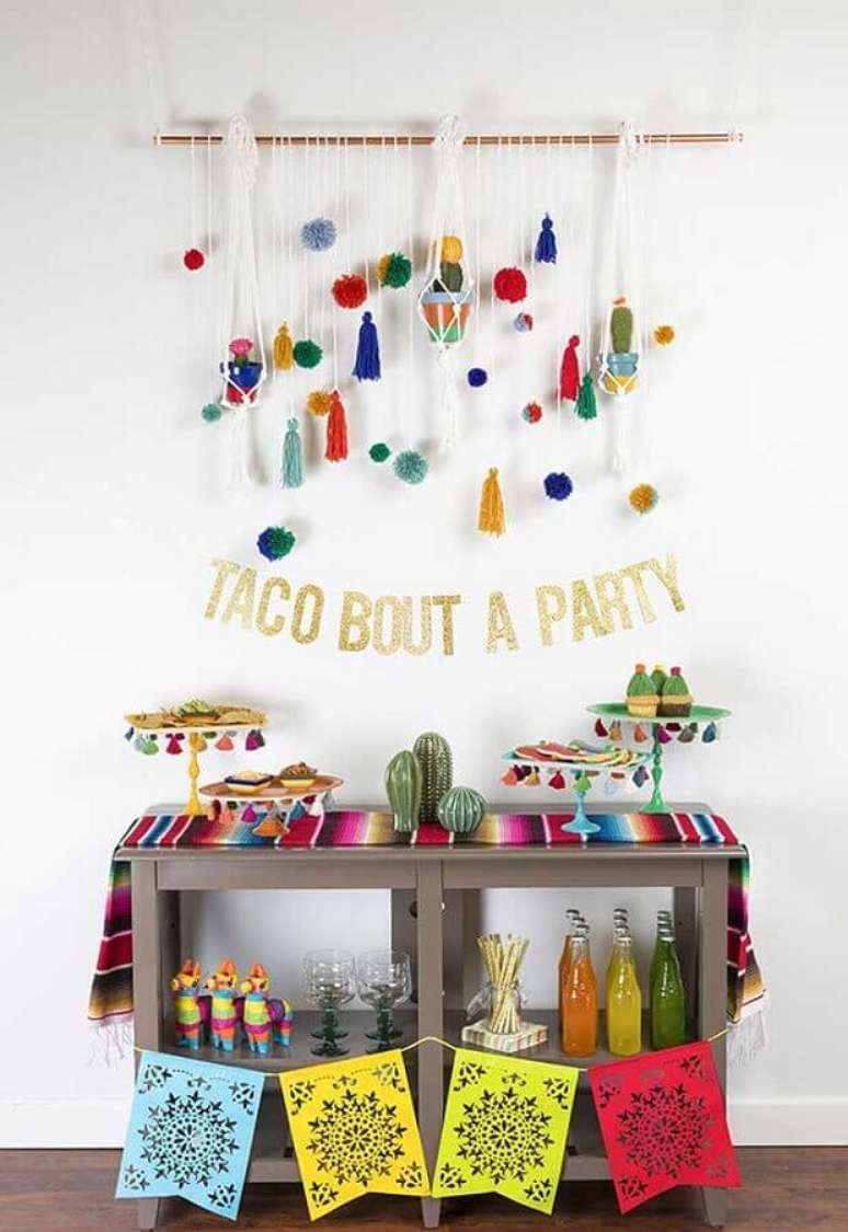 39. Decoração de festa mexicana simples – Foto: Pinterest
