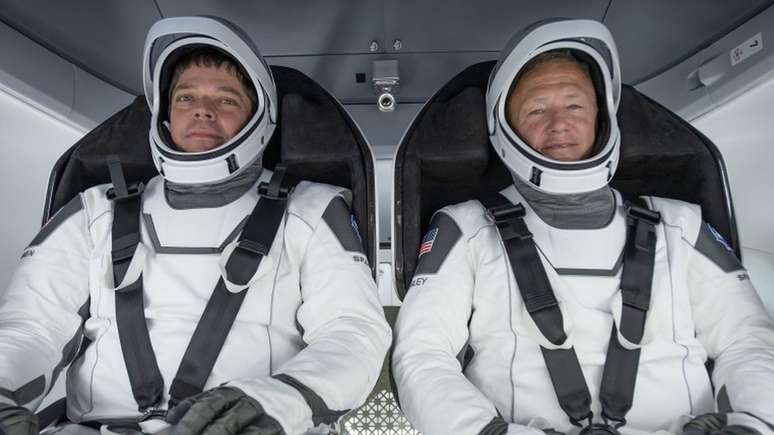 Astronauts Bob Behnken (L) and Doug Hurley will take part in a mission launching on 27 May