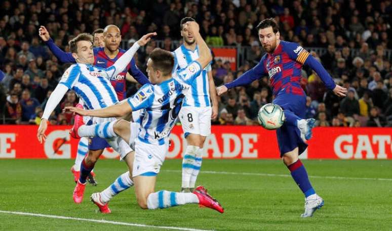 Lance da partida entre Barcelona e Real Sociedad, pelo campeonato espanhol.  7/3/2020  REUTERS/Albert Gea